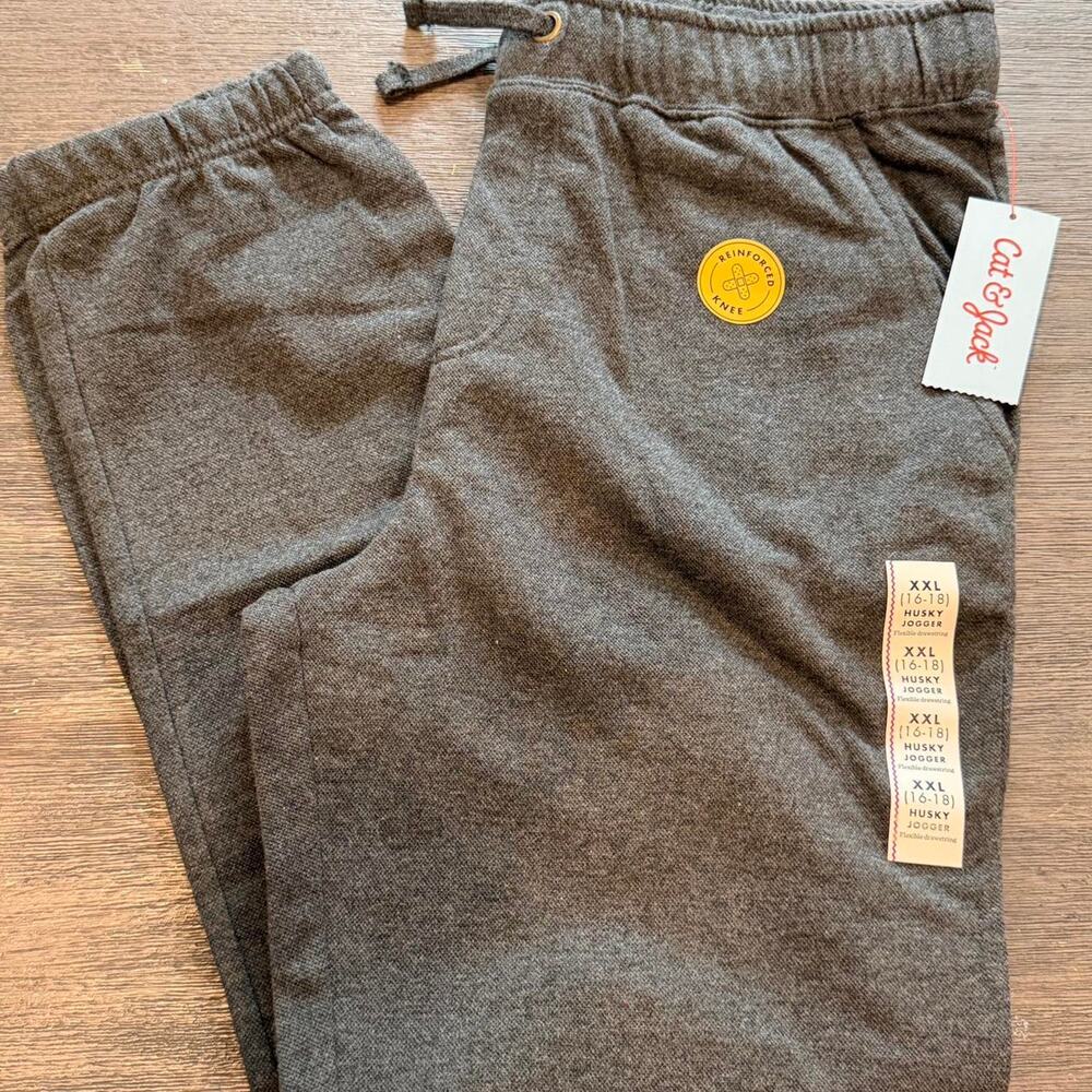 Cat & Jack Gray Boys Joggers‎ Husky XXL